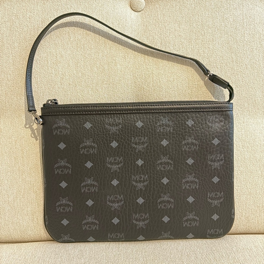 NEW MCM Black Monogram Clutch